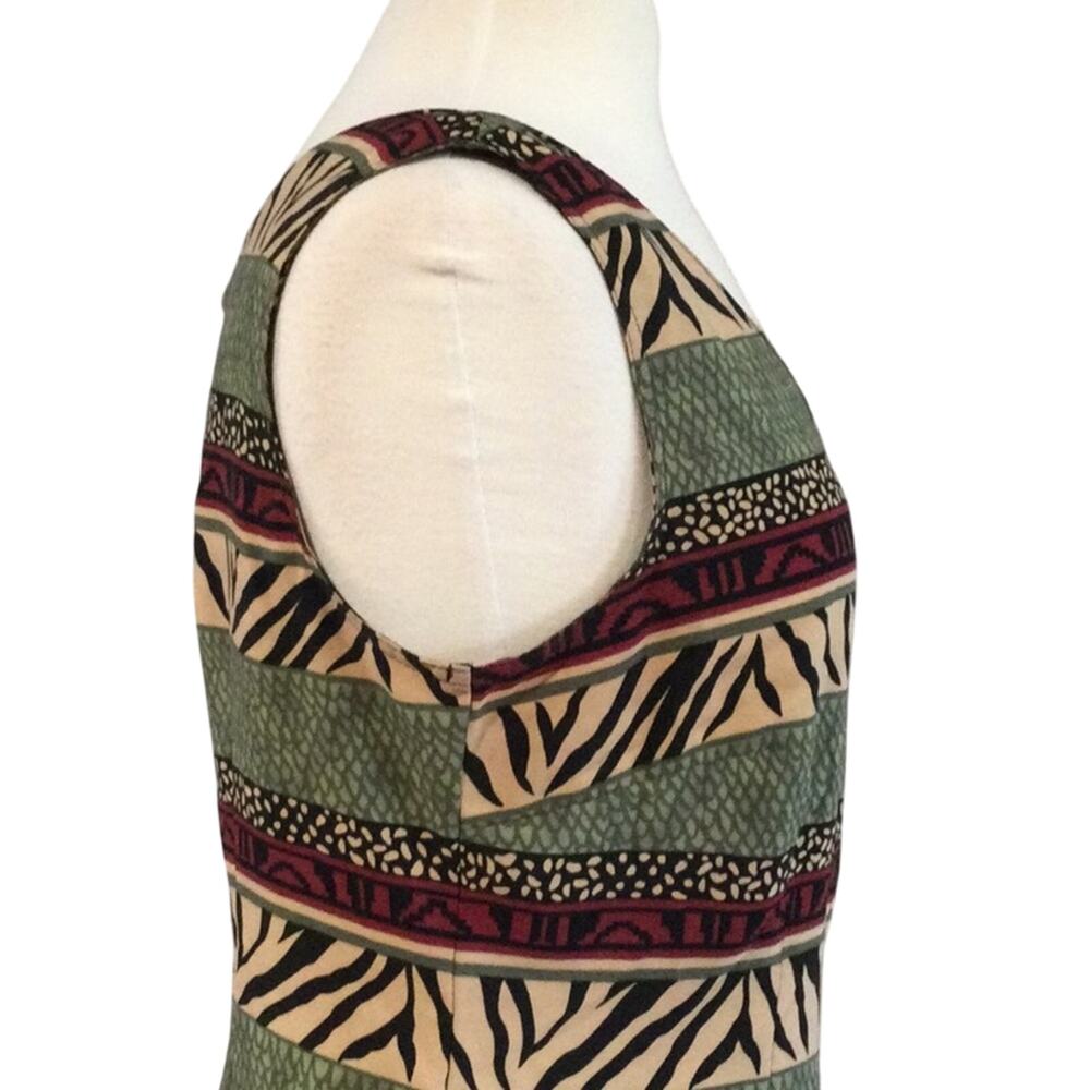 Kathie Lee Collection Multi-Print S/L V-Neck Dres… - image 5